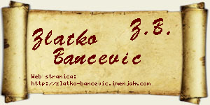 Zlatko Bančević vizit kartica